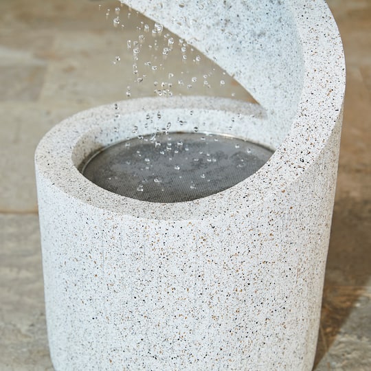 Glitzhome® 31" Curving Shaped Outdoor Fountain with LED Light